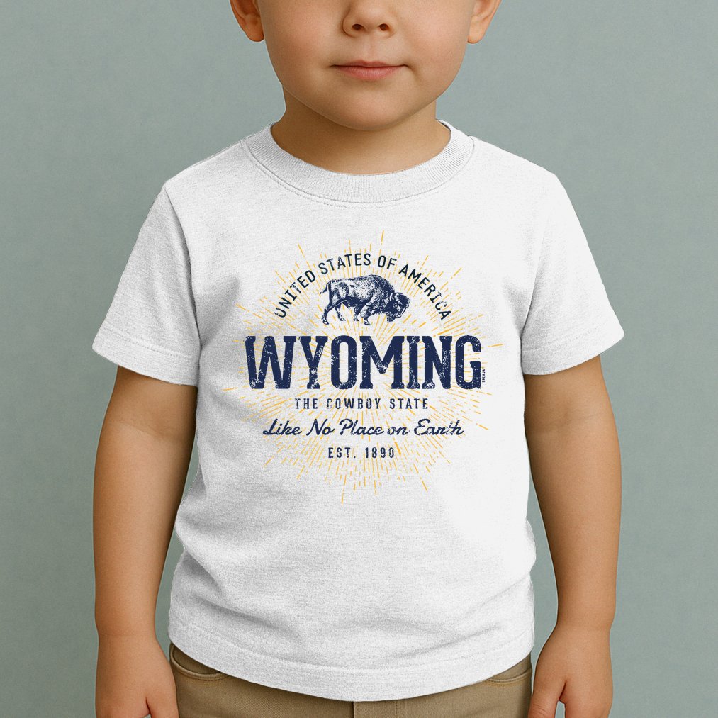 Retro Vintage State Of Wyoming Toddler T-Shirt