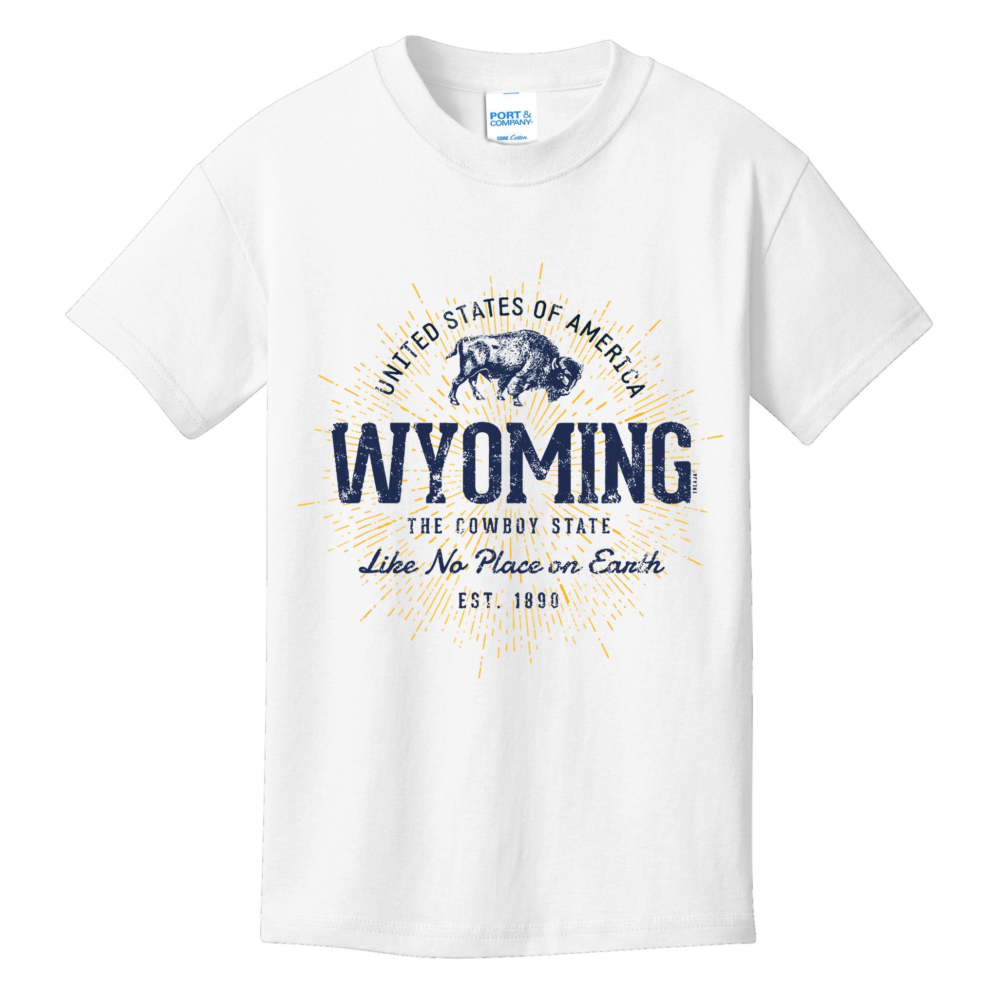 Retro Vintage State Of Wyoming Kids T-Shirt
