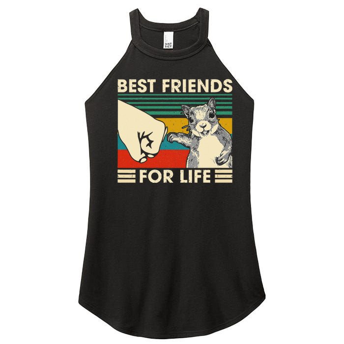 Retro Vintage Squirrel Best Friend For Life Fist Bump Women’s Perfect Tri Rocker Tank