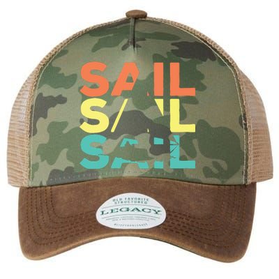 Retro Vintage Sail Sailing Gift Legacy Tie Dye Trucker Hat