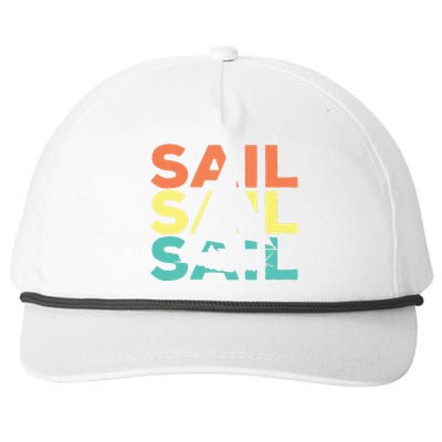 Retro Vintage Sail Sailing Gift Snapback Five-Panel Rope Hat