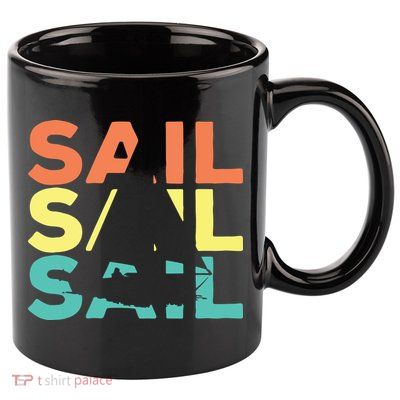 Retro Vintage Sail Sailing Gift 11oz C Handle Ceramic Mug