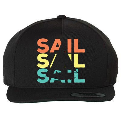 Retro Vintage Sail Sailing Gift Wool Snapback Cap