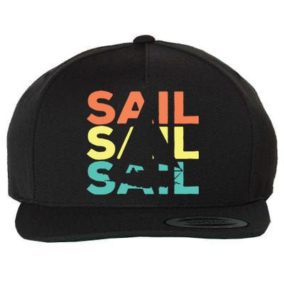 Retro Vintage Sail Sailing Gift Wool Snapback Cap