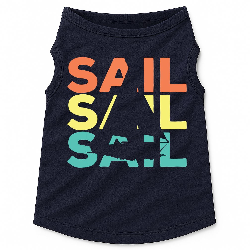 Retro Vintage Sail Sailing Gift Doggie Tank