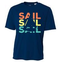 Retro Vintage Sail Sailing Gift Cooling Performance Crew T-Shirt