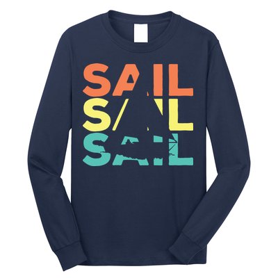 Retro Vintage Sail Sailing Gift Long Sleeve Shirt