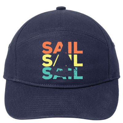 Retro Vintage Sail Sailing Gift 7-Panel Snapback Hat
