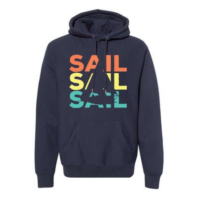 Retro Vintage Sail Sailing Gift Premium Hoodie