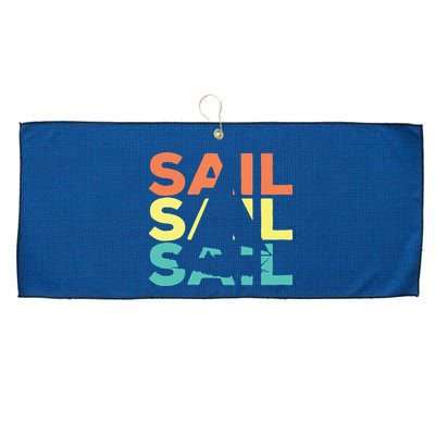 Retro Vintage Sail Sailing Gift Large Microfiber Waffle Golf Towel