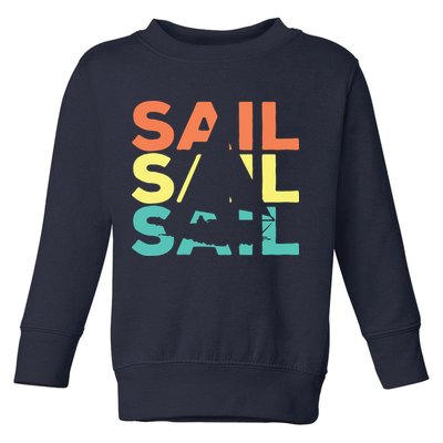 Retro Vintage Sail Sailing Gift Toddler Sweatshirt