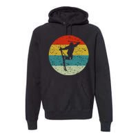 Retro Vintage Skiing Premium Hoodie