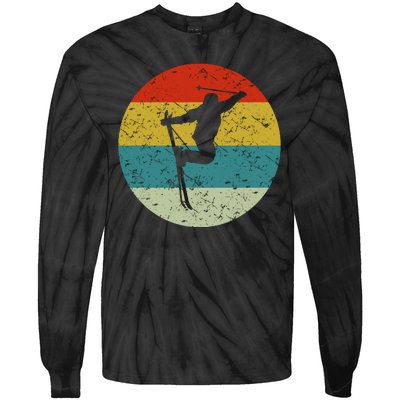 Retro Vintage Skiing Tie-Dye Long Sleeve Shirt