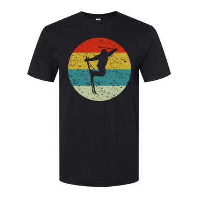 Retro Vintage Skiing Softstyle CVC T-Shirt