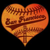 Retro Vintage San Francisco Baseball Heart Hoodie