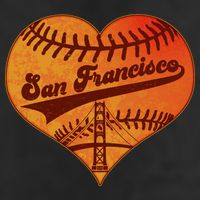 Retro Vintage San Francisco Baseball Heart Hat