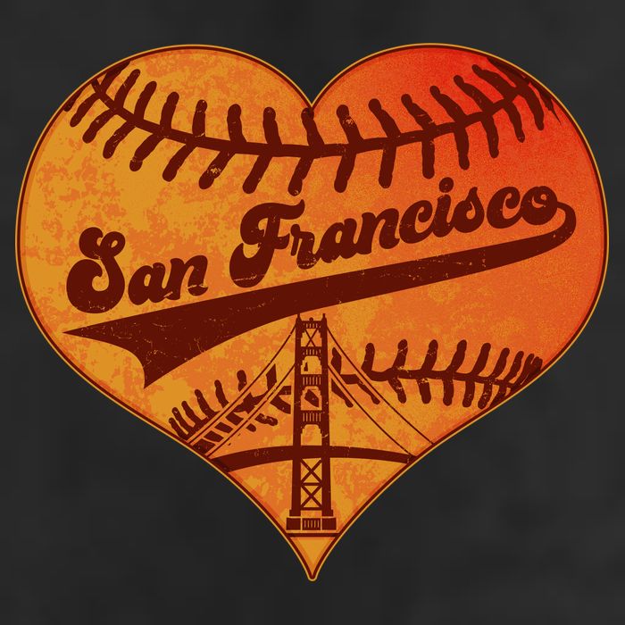 Retro Vintage San Francisco Baseball Heart Hat