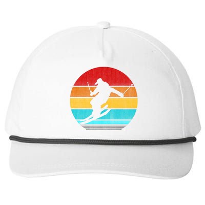 Retro Vintage Ski Snapback Five-Panel Rope Hat