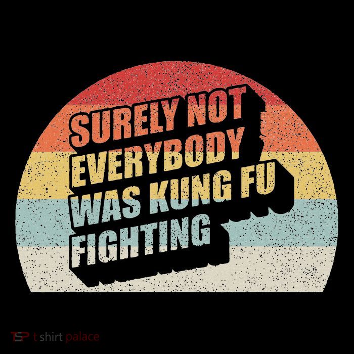 Retro Vintage Surely Not Everybody Was Kung Fu Fighting Full-Length Apron With Pockets