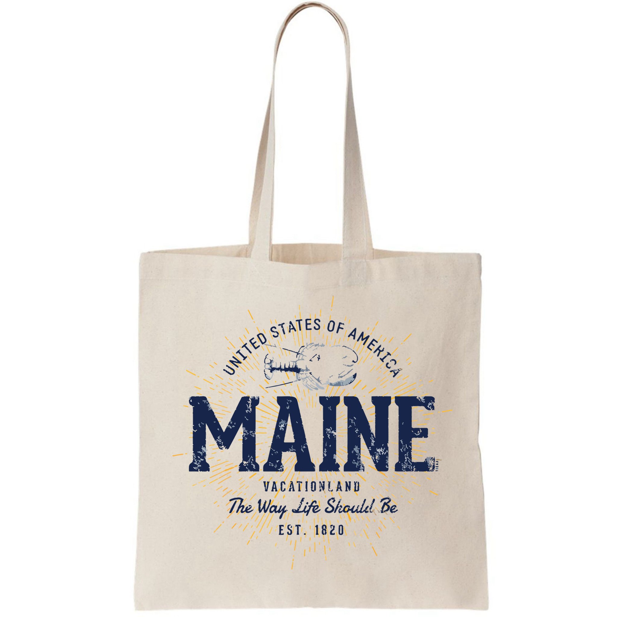 Retro Vintage State Of Maine Bag