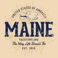 Retro Vintage State Of Maine Bag