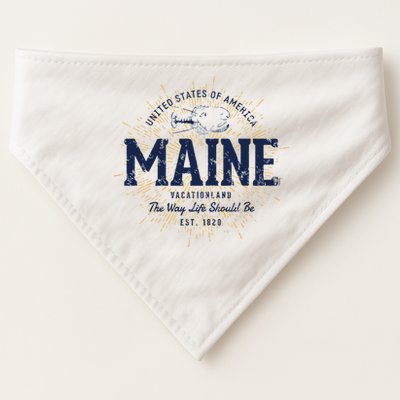 Retro Vintage State Of Maine USA-Made Doggie Bandana