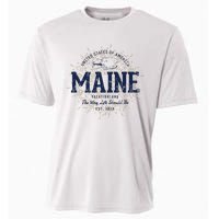 Retro Vintage State Of Maine Cooling Performance Crew T-Shirt