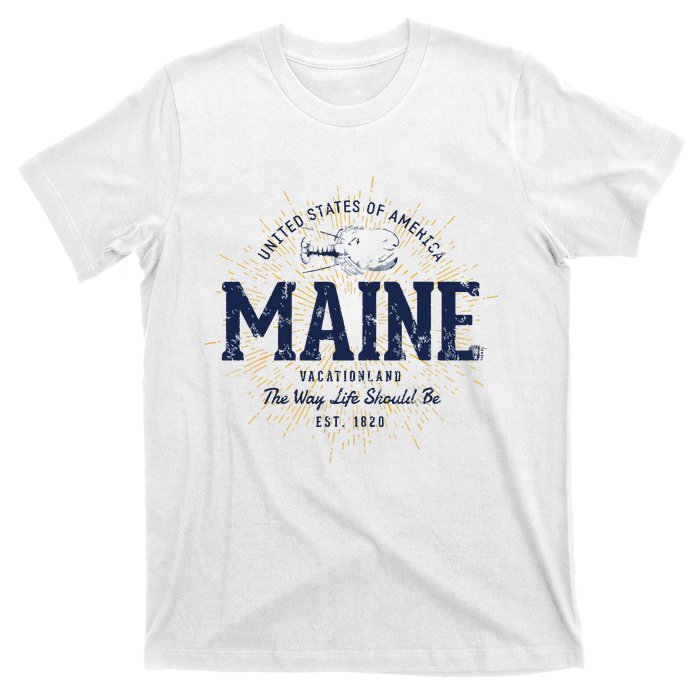 Retro Vintage State Of Maine T-Shirt