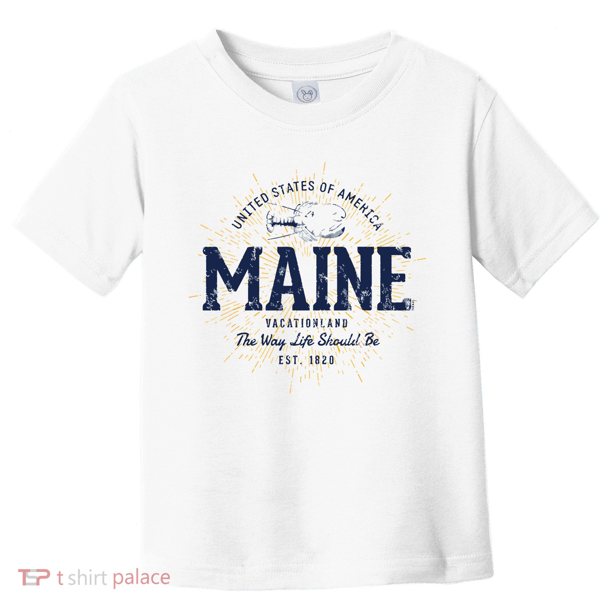Retro Vintage State Of Maine Toddler T-Shirt