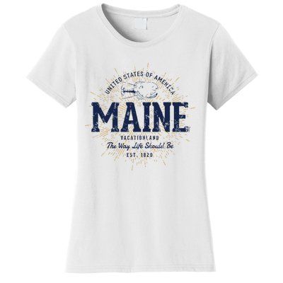 Retro Vintage State Of Maine Women's T-Shirt