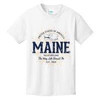 Retro Vintage State Of Maine Kids T-Shirt