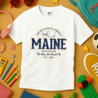 Retro Vintage State Of Maine Kids T-Shirt
