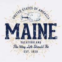 Retro Vintage State Of Maine Kids T-Shirt