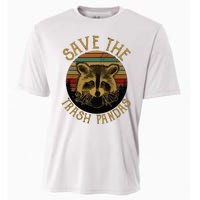 Retro Vintage Save The Trash Pandas Funny Raccoon Animal Cooling Performance Crew T-Shirt