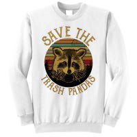 Retro Vintage Save The Trash Pandas Funny Raccoon Animal Sweatshirt