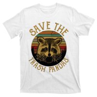 Retro Vintage Save The Trash Pandas Funny Raccoon Animal T-Shirt