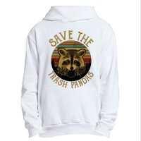 Retro Vintage Save The Trash Pandas Funny Raccoon Animal Urban Pullover Hoodie