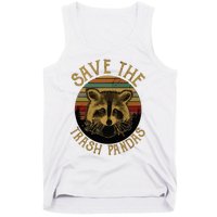 Retro Vintage Save The Trash Pandas Funny Raccoon Animal Tank Top