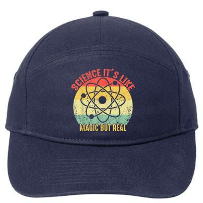 Retro Vintage Science Like Magic But Real Gift 7-Panel Snapback Hat