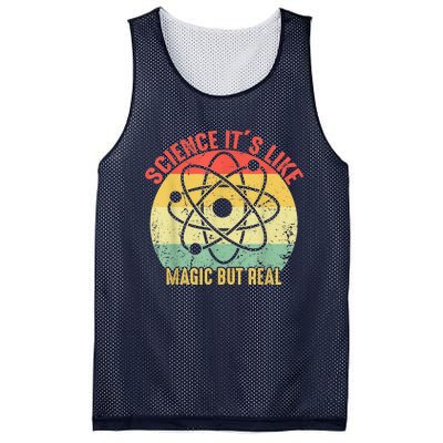 Retro Vintage Science Like Magic But Real Gift Mesh Reversible Basketball Jersey Tank