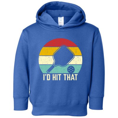 Retros Vintage Sunset Paddle ID Hit That Pickleball Player Cute Gift Toddler Hoodie