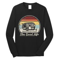 Retro Vintage Shasta Trailer The Good Life Camper Camping Long Sleeve Shirt