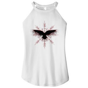 Retro Viking Symbol Nordic Raven Rune Celtic Symbol Women’s Perfect Tri Rocker Tank