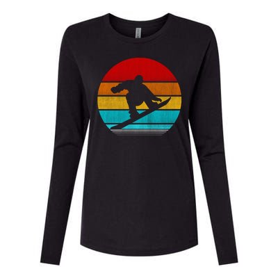 Retro Vintage Snowboard Womens Cotton Relaxed Long Sleeve T-Shirt