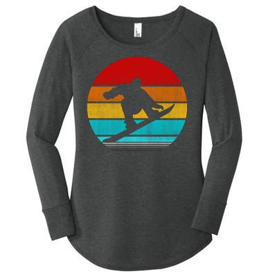 Retro Vintage Snowboard Women's Perfect Tri Tunic Long Sleeve Shirt