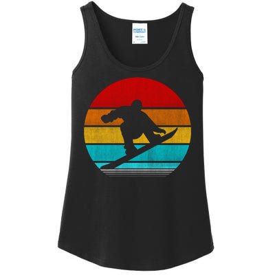 Retro Vintage Snowboard Ladies Essential Tank