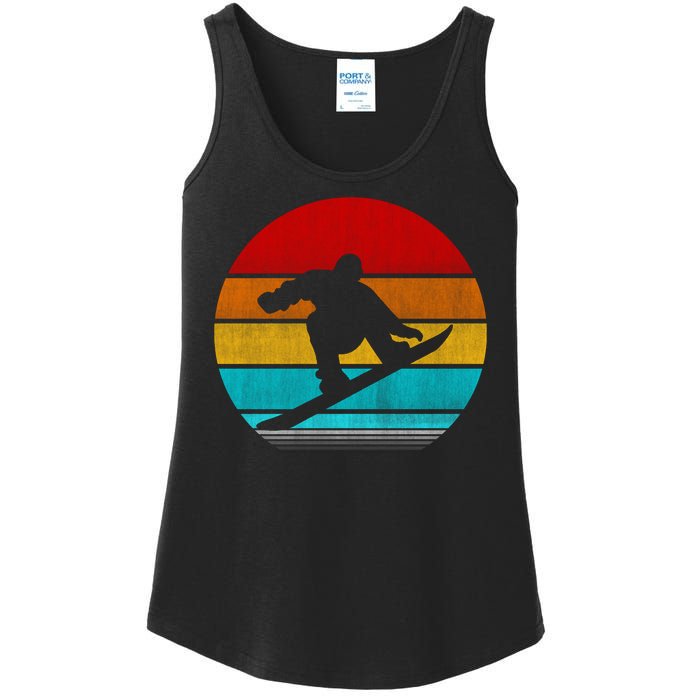 Retro Vintage Snowboard Ladies Essential Tank