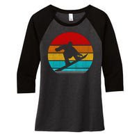 Retro Vintage Snowboard Women's Tri-Blend 3/4-Sleeve Raglan Shirt