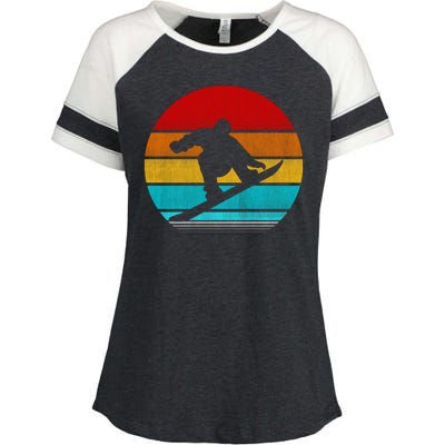 Retro Vintage Snowboard Enza Ladies Jersey Colorblock Tee