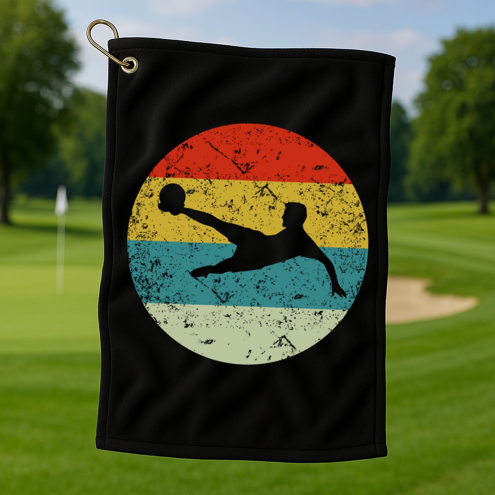 Retro Vintage Soccer Golf Towel